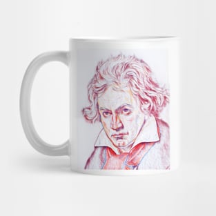 Ludwig van Beethoven Portrait | Ludwig van Beethoven Artwork | Line Art Mug